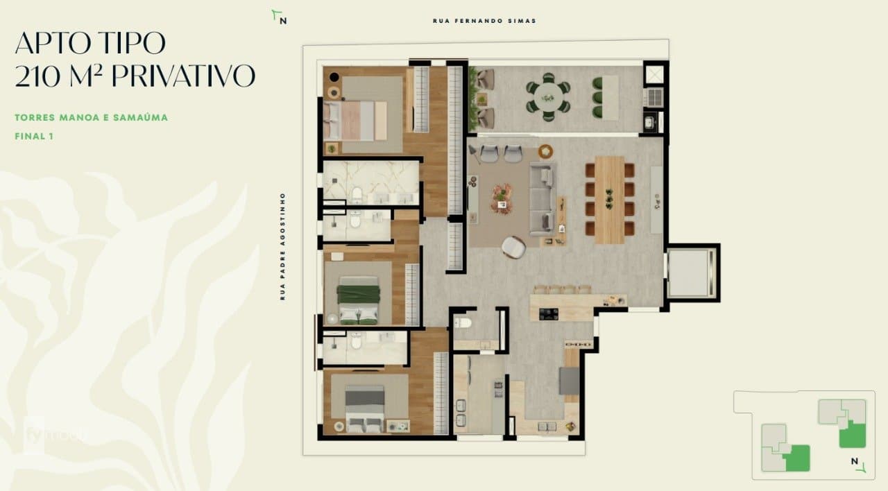 210 m²