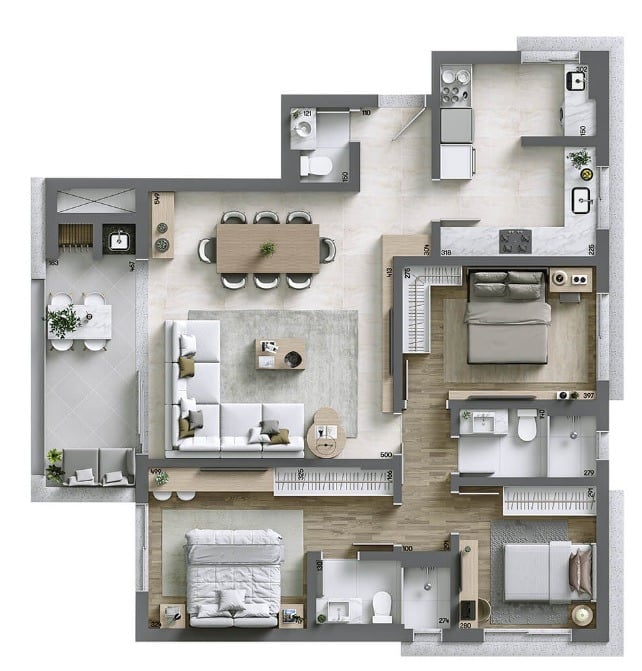 Foto do Apartamento com 3 quartos no Água Verde, Curitiba - foto 2