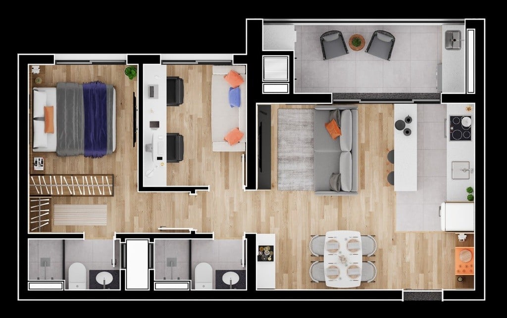 Foto do Apartamento com 2 quartos no Novo Mundo, Curitiba - foto 43