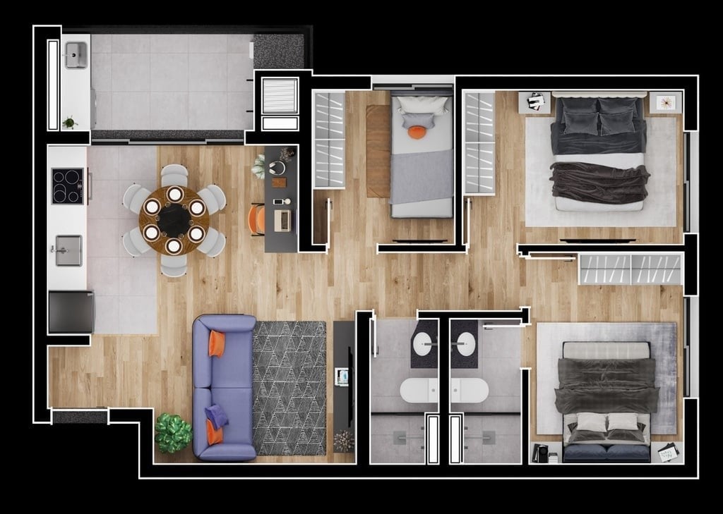 Foto do Apartamento com 3 quartos no Novo Mundo, Curitiba - foto 44