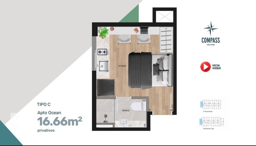 Foto do Apartamento com 1 quartos no centro, Curitiba - foto 25