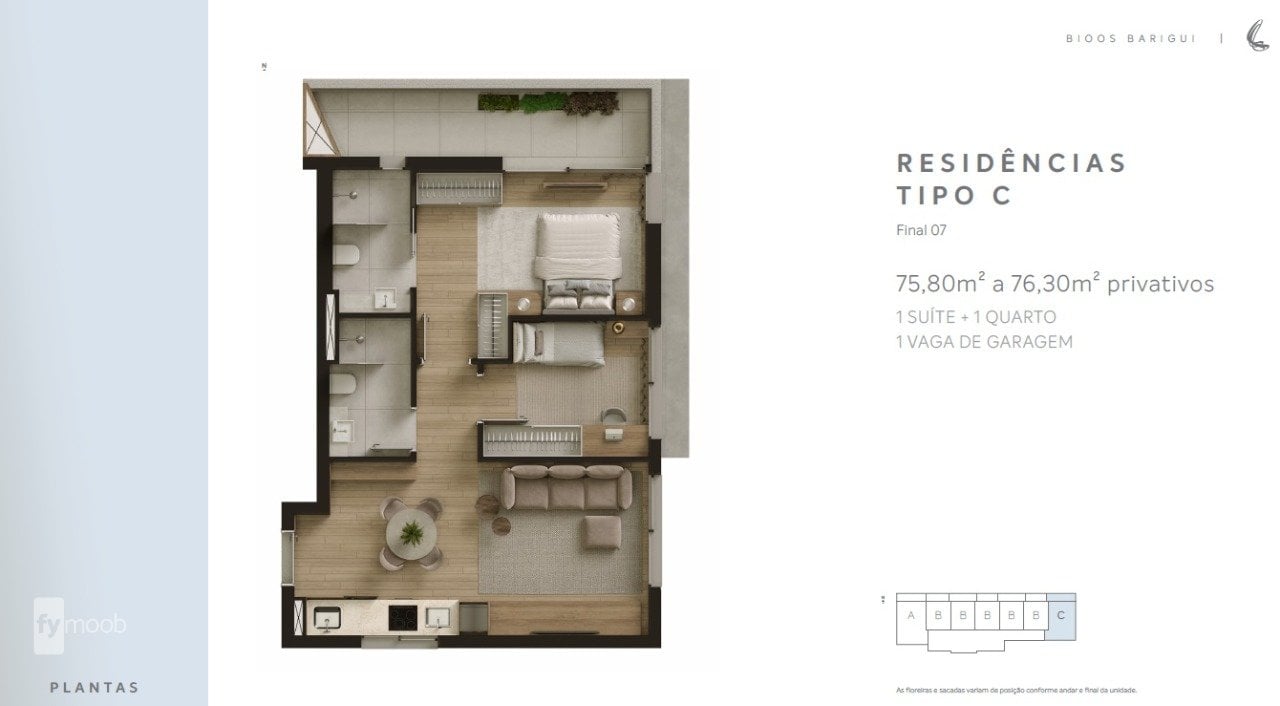 Foto do Apartamento com 2 quartos no Campina do Siqueira, Curitiba - foto 6