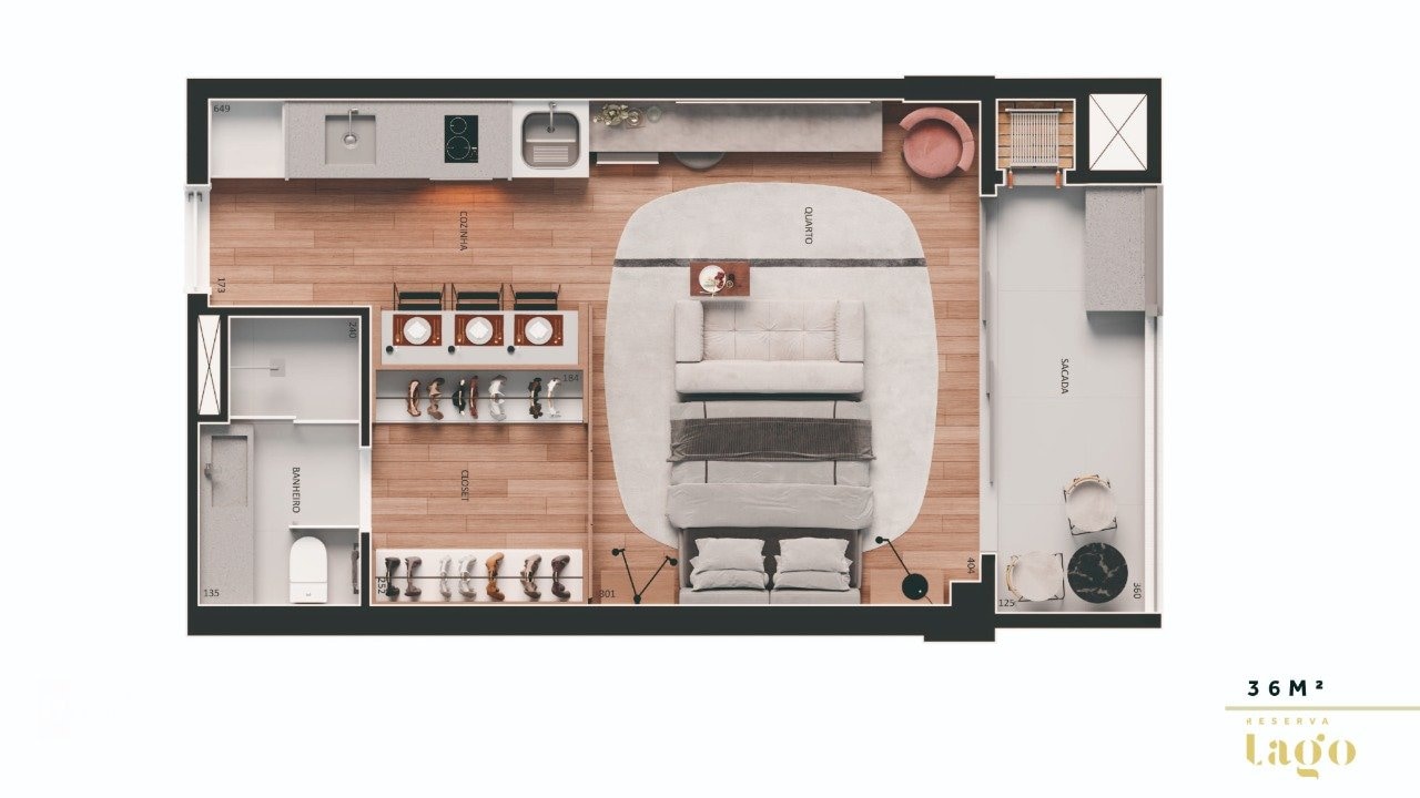 Foto do Studio com 1 quartos no Mossunguê, Curitiba - foto 5