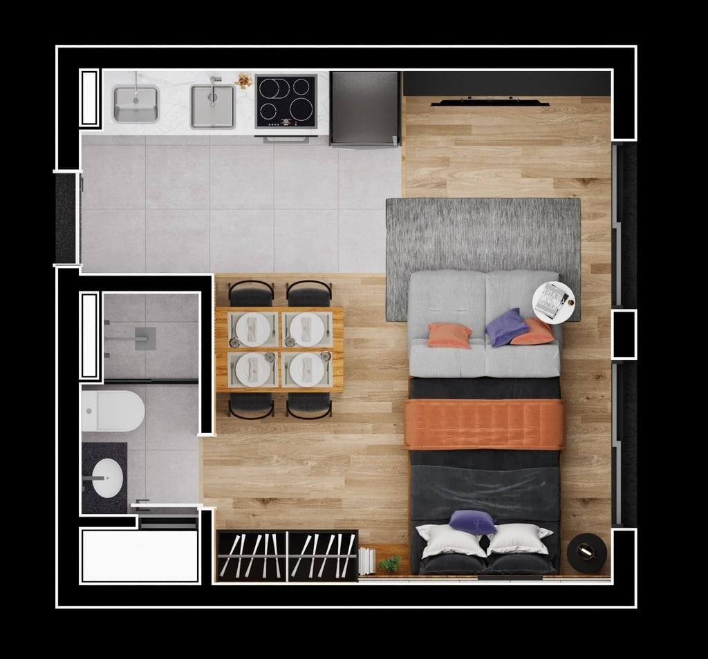 Foto do Apartamento com 2 quartos no Novo Mundo, Curitiba - foto 39