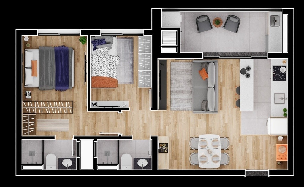 Foto do Apartamento com 2 quartos no Novo Mundo, Curitiba - foto 42