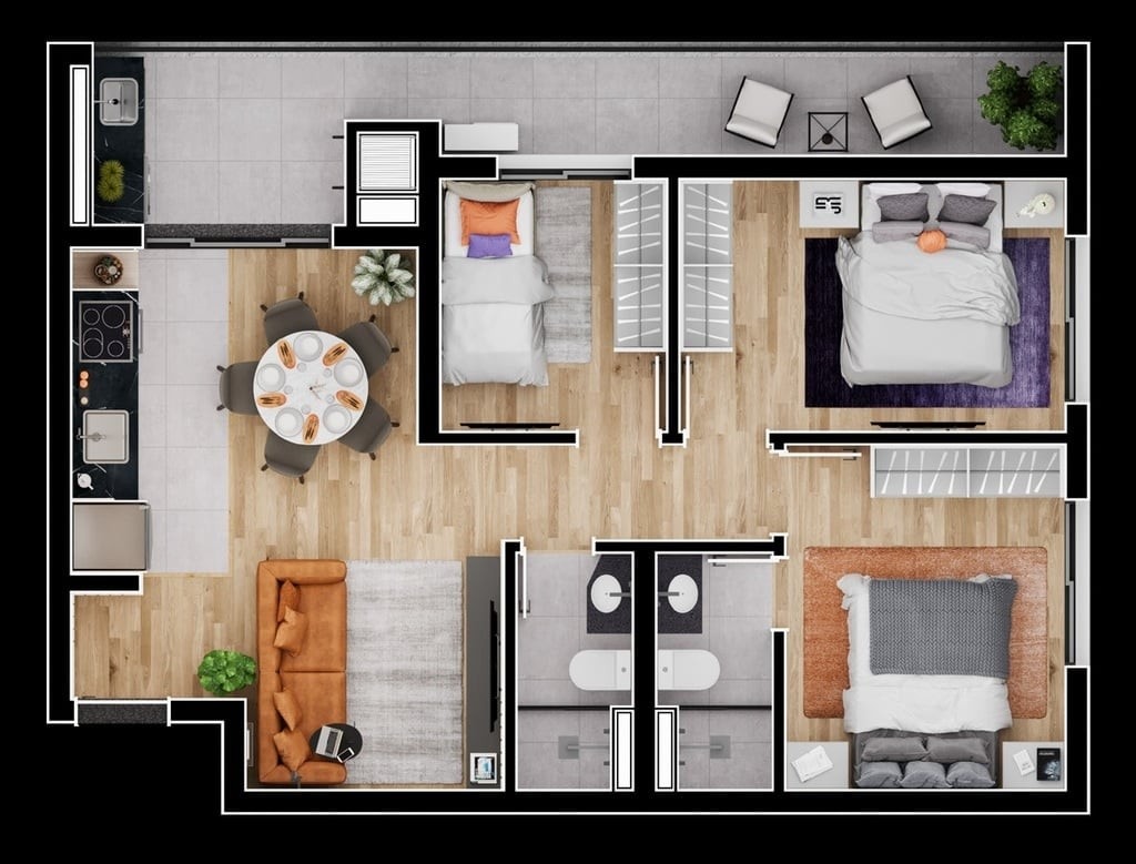 Foto do Apartamento com 3 quartos no Novo Mundo, Curitiba - foto 45
