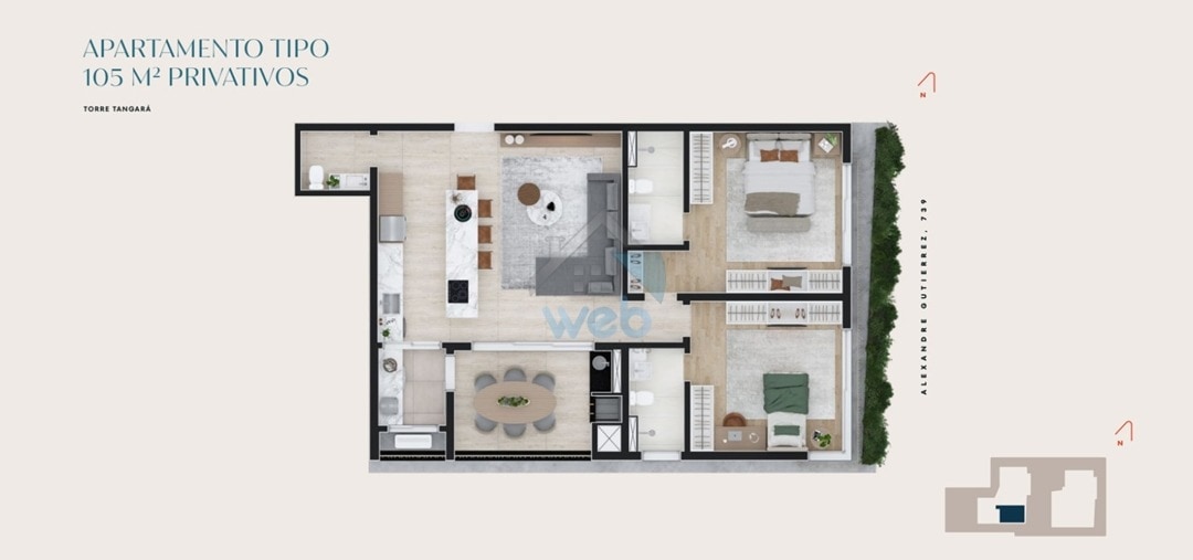 Foto do Apartamento com 2 quartos no Água Verde, Curitiba - foto 6