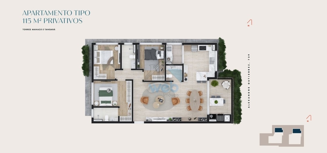 Foto do Apartamento com 3 quartos no Água Verde, Curitiba - foto 6