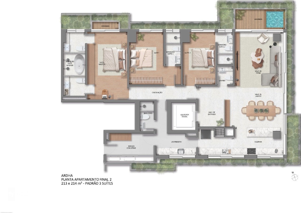 Foto do Apartamento com 3 quartos no Mossunguê, Curitiba - foto 14