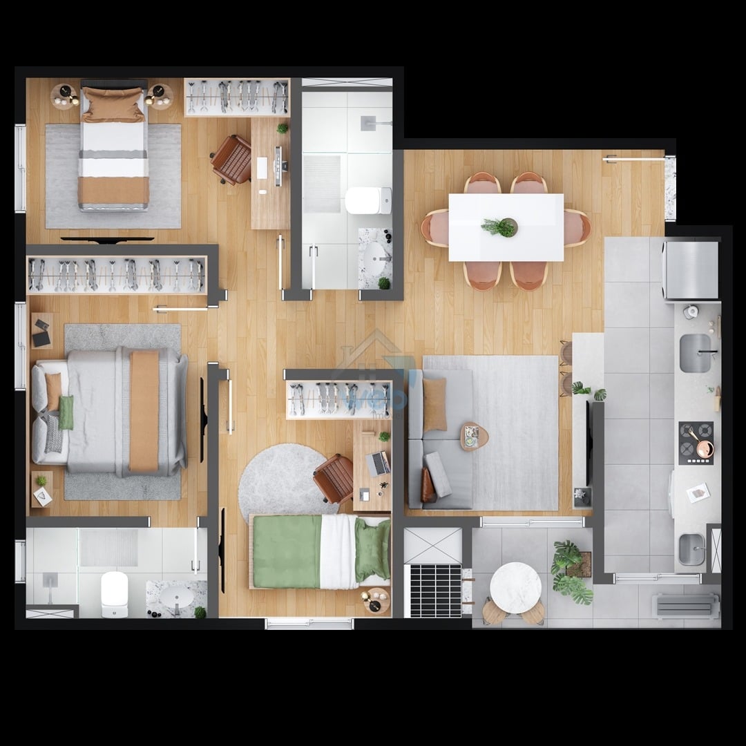Foto do Apartamento com 3 quartos no Hauer, Curitiba - foto 12