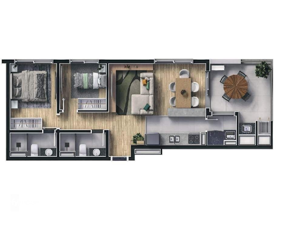 Foto do Apartamento com 2 quartos no Portão, Curitiba - foto 3