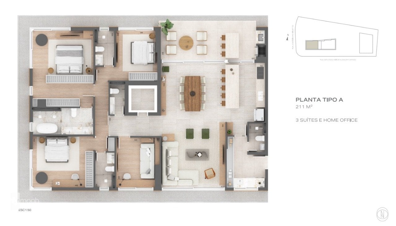 Foto do Apartamento com 3 quartos no Campo Comprido, Curitiba - foto 25