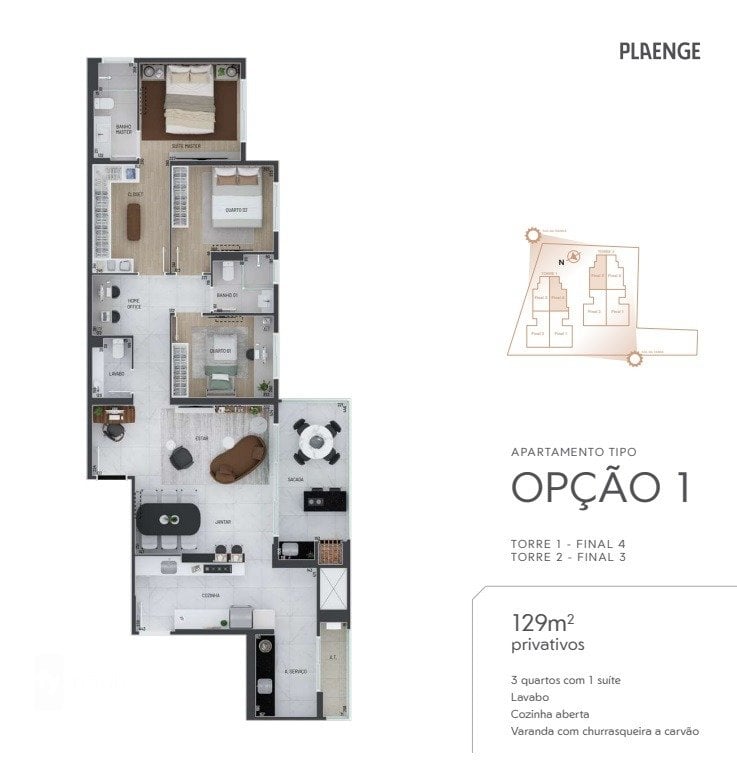 Foto do Apartamento com 3 quartos no Água Verde, Curitiba - foto 19