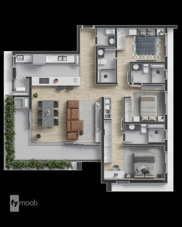 Foto do Apartamento com 3 quartos no Juvevê, Curitiba - foto 3