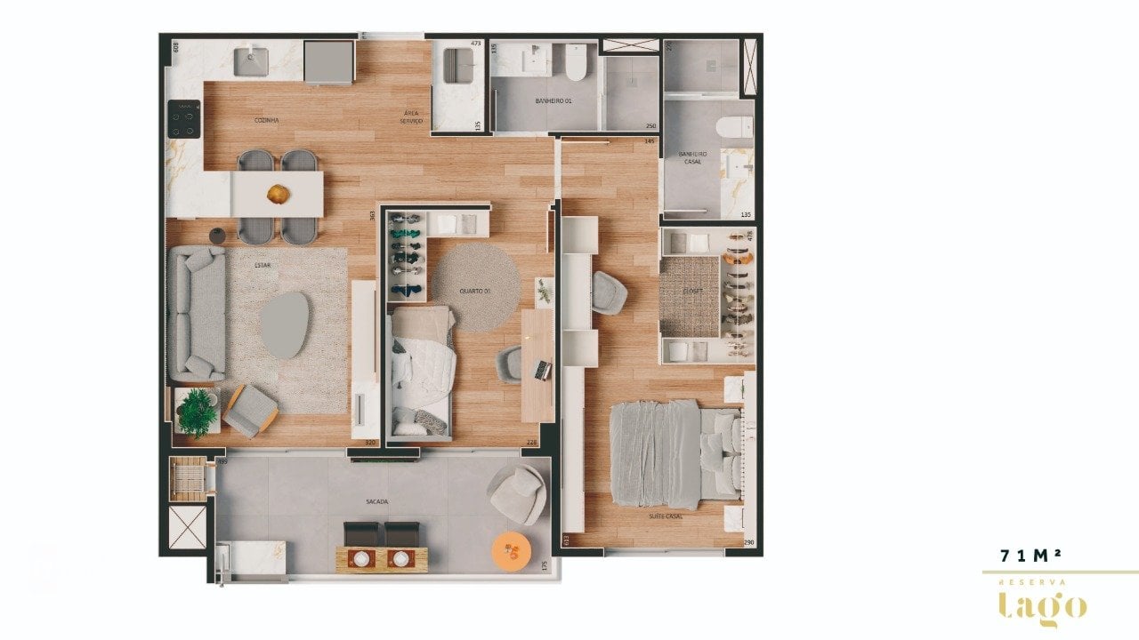 Foto do Apartamento com 2 quartos no Mossunguê, Curitiba - foto 5