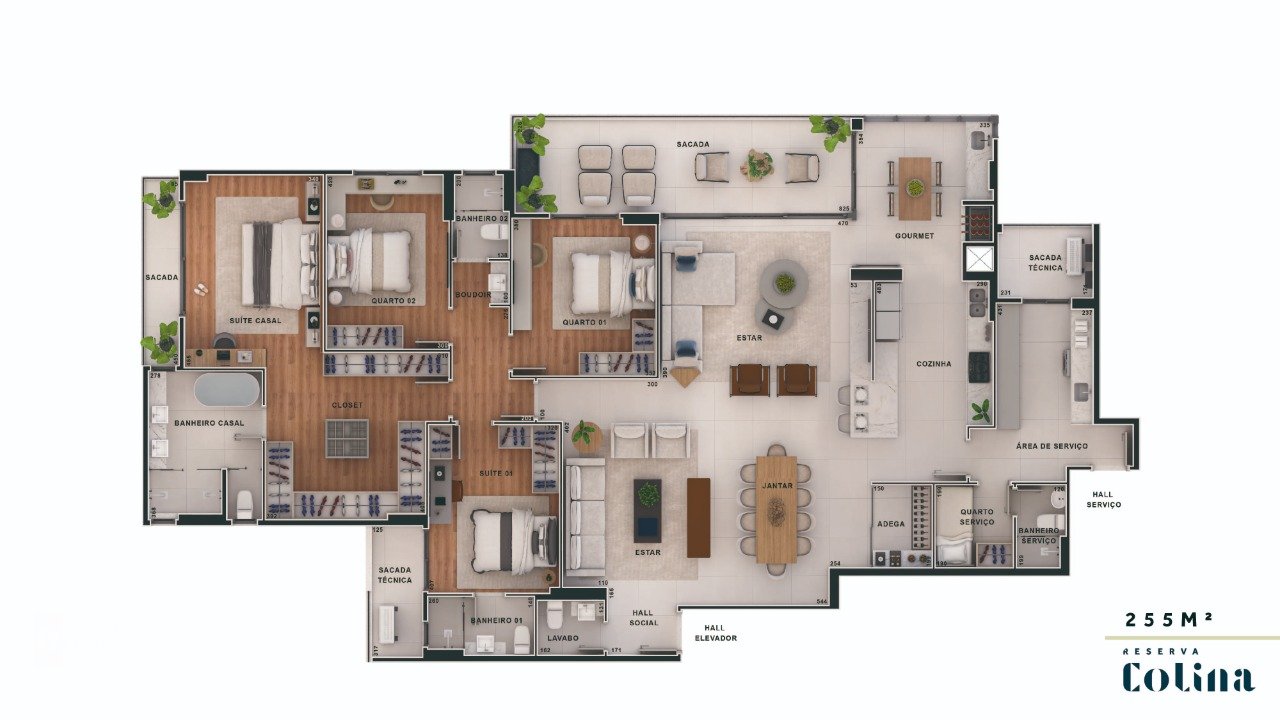 Foto do Apartamento com 4 quartos no Mossunguê, Curitiba - foto 4