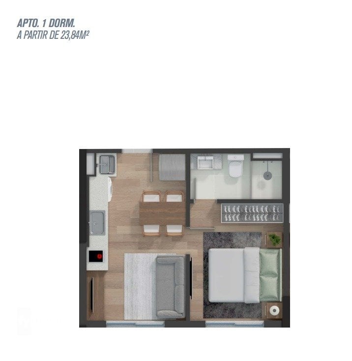 Foto do Studio com 1 quartos no Centro, Curitiba - foto 4