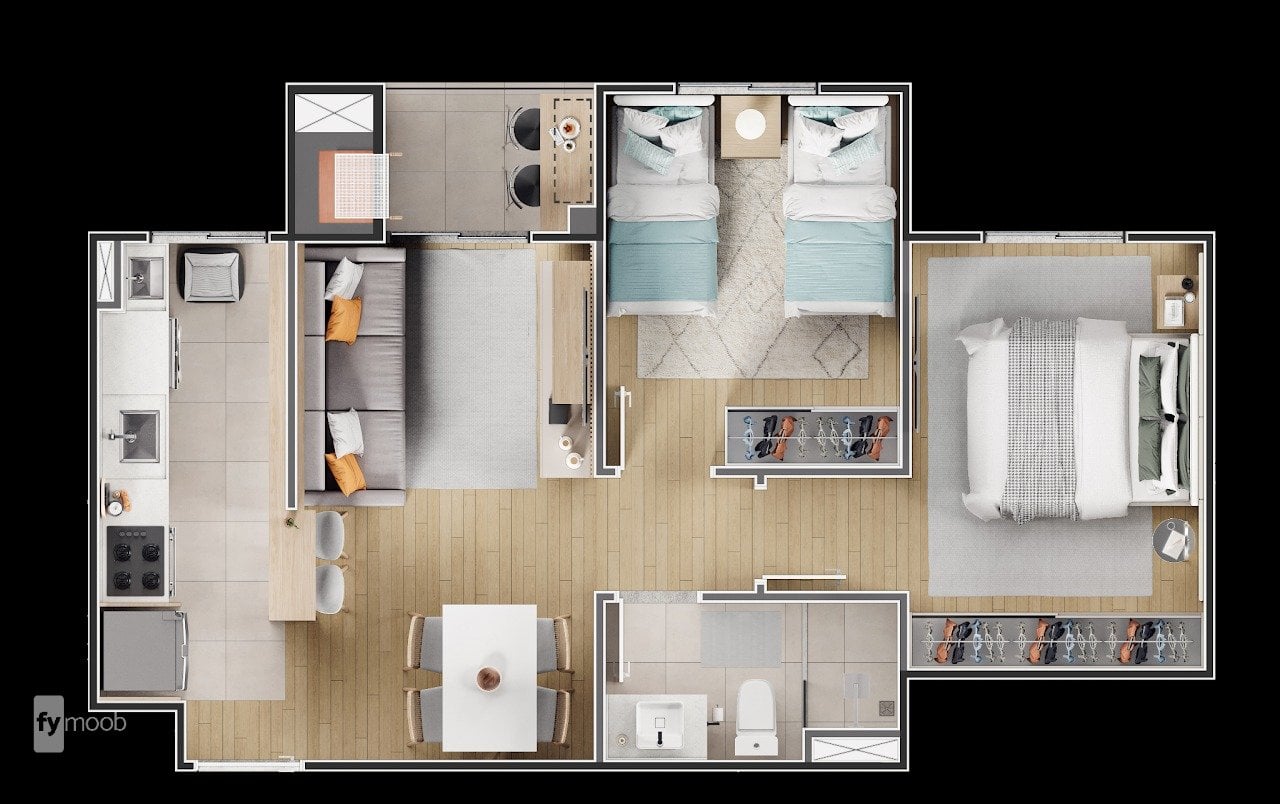 Foto do Apartamento com 2 quartos no Cidade Industrial, Curitiba - foto 6