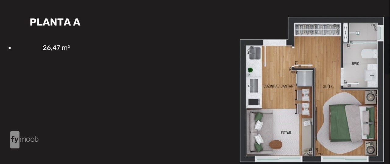 Foto do Apartamento com 1 quartos no Rebouças, Curitiba - foto 6