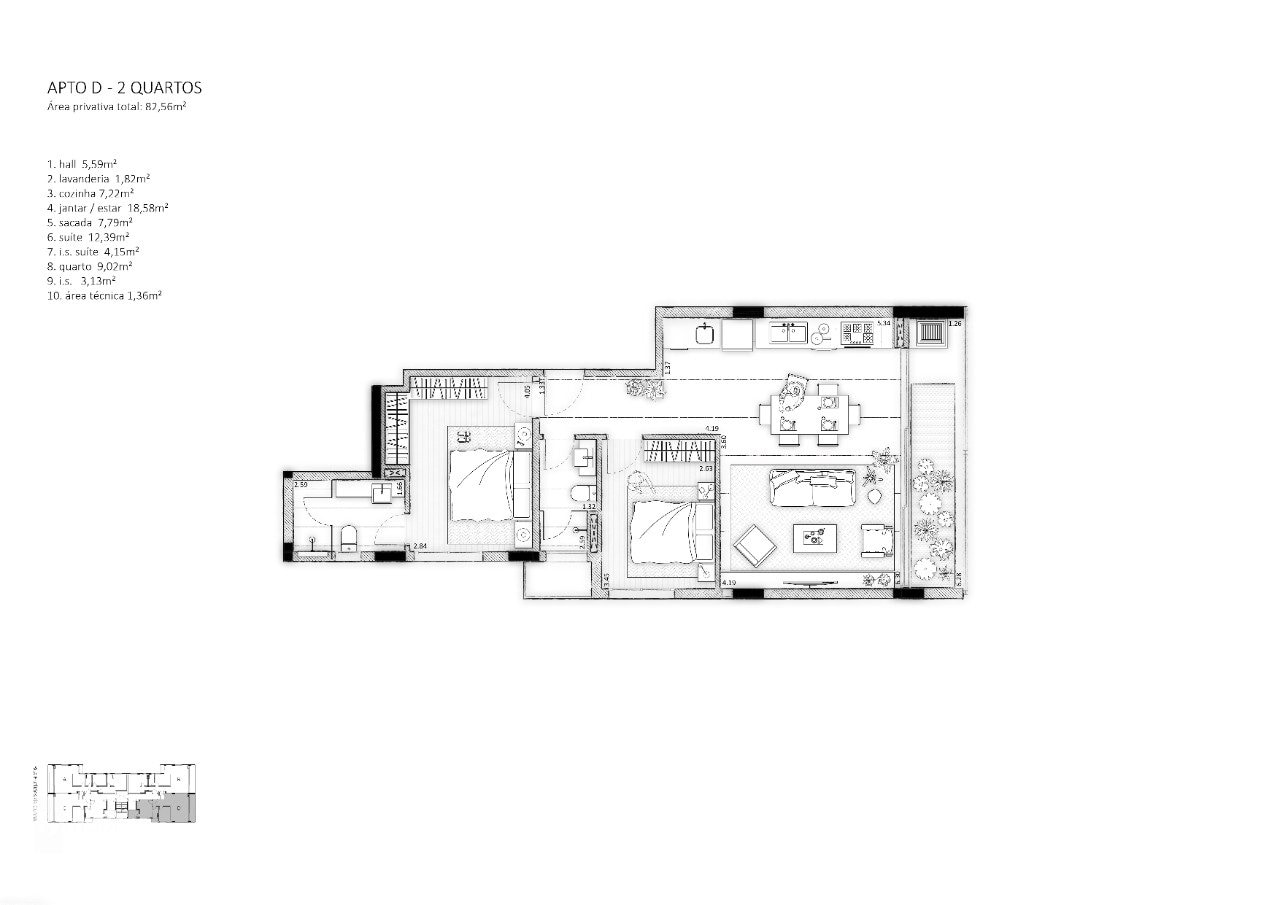 Foto do Apartamento com 2 quartos no Bigorrilho, Curitiba - foto 4