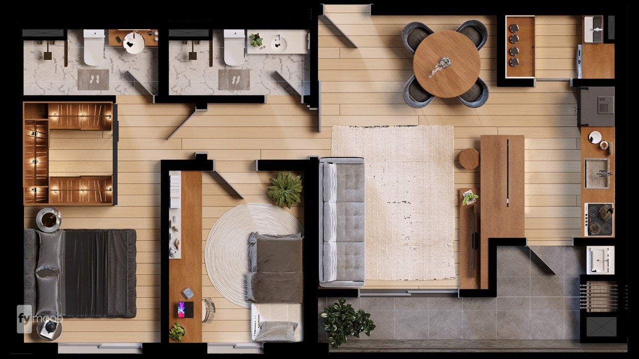 Foto do Apartamento com 2 quartos no Santa Quitéria, Curitiba - foto 3