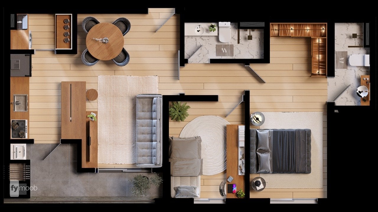 Foto do Apartamento com 2 quartos no Santa Quitéria, Curitiba - foto 4