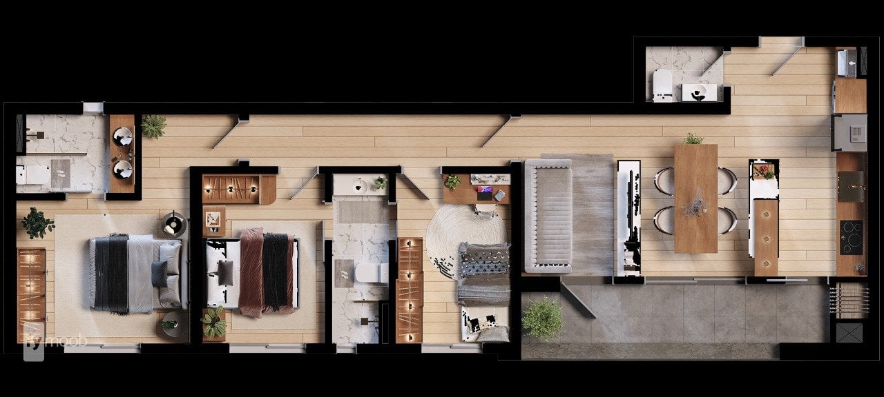 Foto do Apartamento com 3 quartos no Santa Quitéria, Curitiba - foto 3