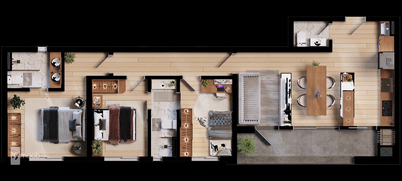 Foto do Apartamento com 3 quartos no Santa Quitéria, Curitiba - foto 3