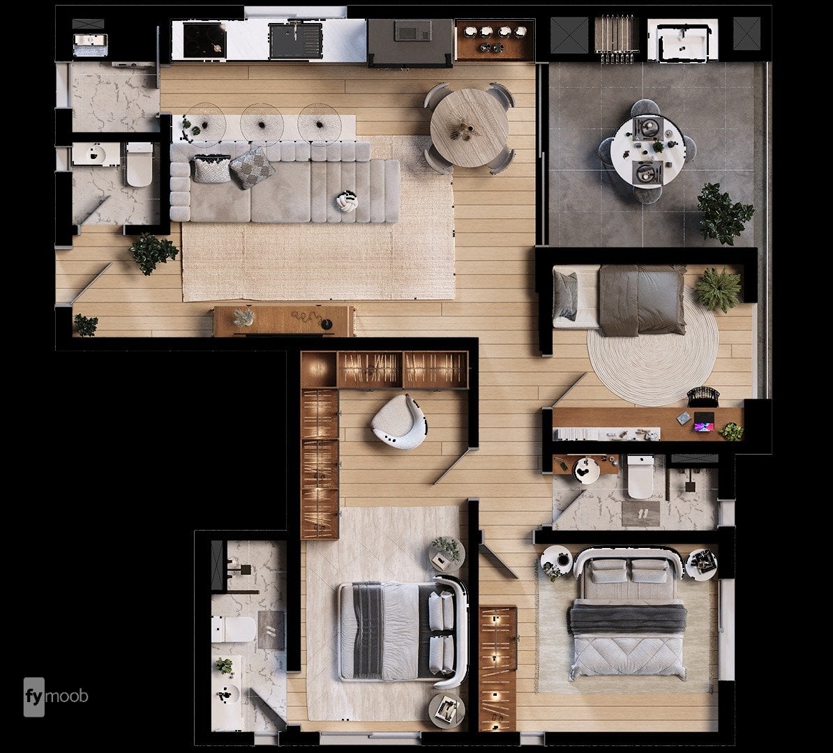 Foto do Apartamento com 3 quartos no Santa Quitéria, Curitiba - foto 4