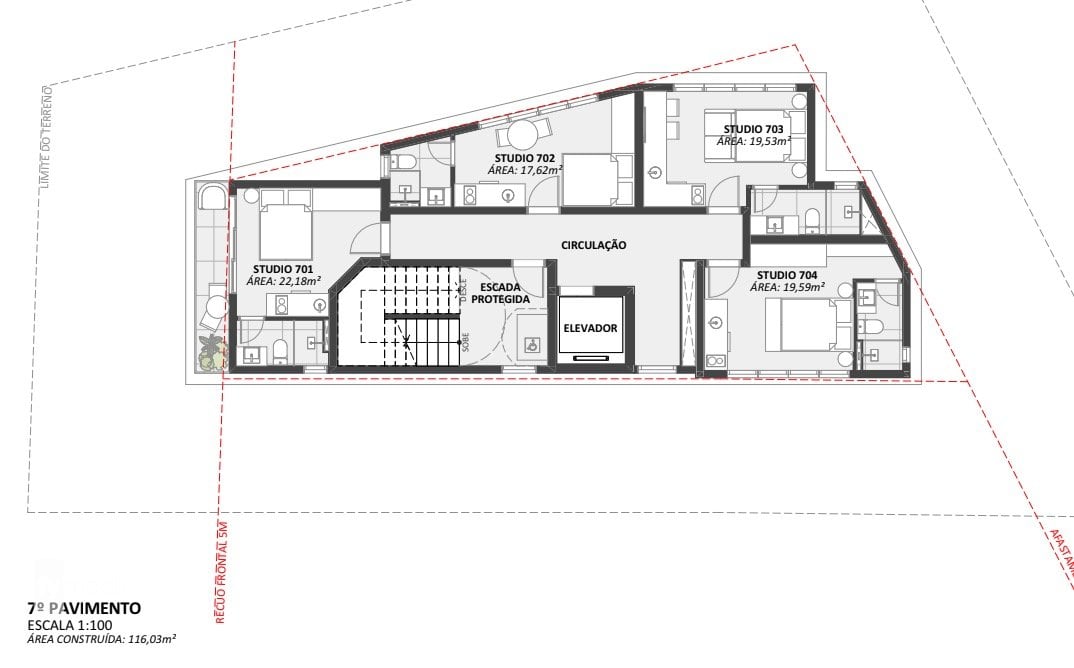 Foto do Studio com 1 quartos no Água Verde, Curitiba - foto 13