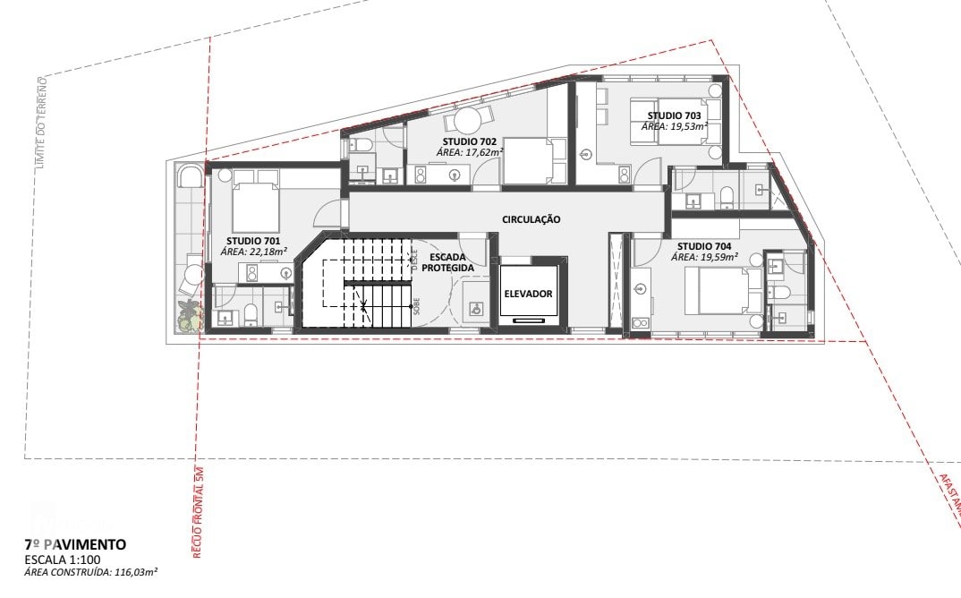 Foto do Studio com 1 quartos no Água Verde, Curitiba - foto 13