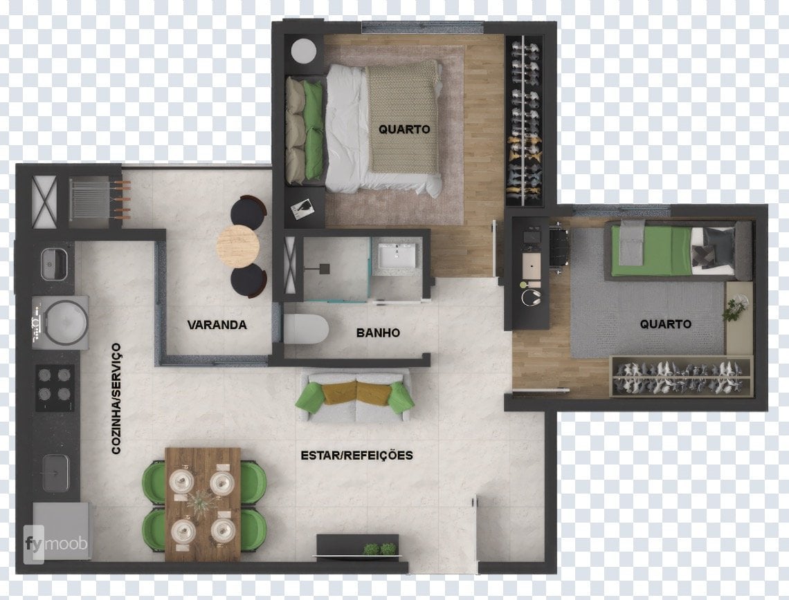 Foto do Apartamento com 2 quartos no Novo Mundo, Curitiba - foto 15