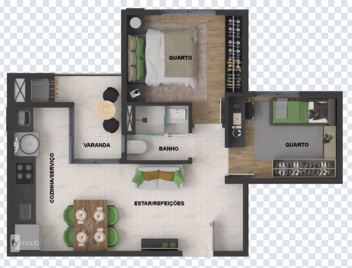 Foto do Apartamento com 2 quartos no Novo Mundo, Curitiba - foto 15