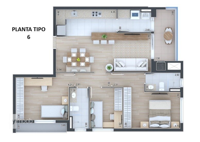 Foto do Apartamento com 3 quartos no Água Verde, Curitiba - foto 12