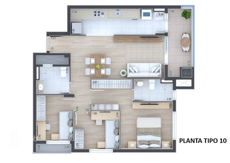 Foto do Apartamento com 3 quartos no Água Verde, Curitiba - foto 13