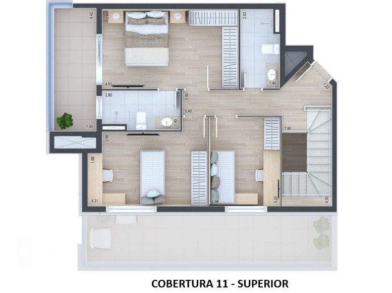 Foto do Apartamento com 3 quartos no Água Verde, Curitiba - foto 15
