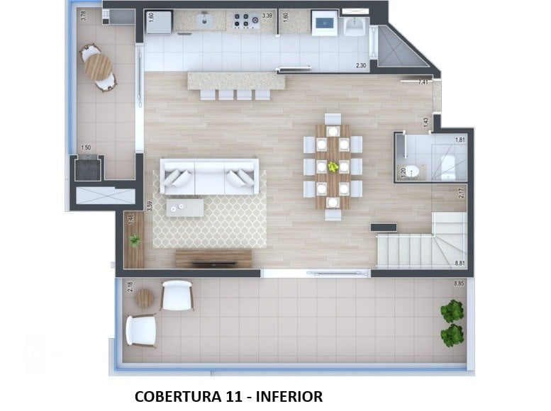 Foto do Apartamento com 3 quartos no Água Verde, Curitiba - foto 16