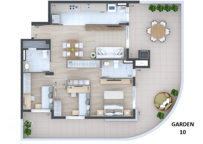 Foto do Apartamento com 3 quartos no Água Verde, Curitiba - foto 18