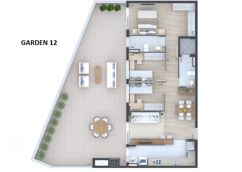 Foto do Apartamento com 3 quartos no Água Verde, Curitiba - foto 19